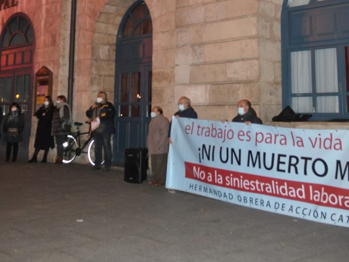 Concentración contra la siniestralidad laboral en Miranda de Ebro
