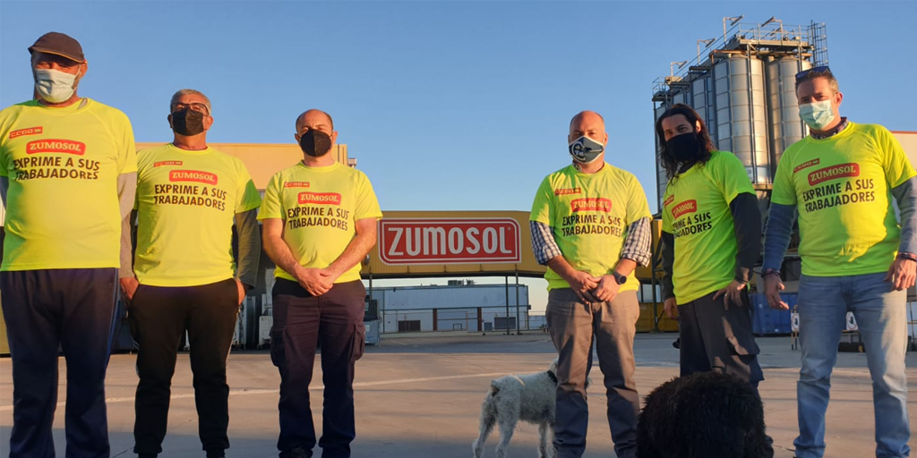 Manifestación de los trabajadores de Zumosol en Córdoba