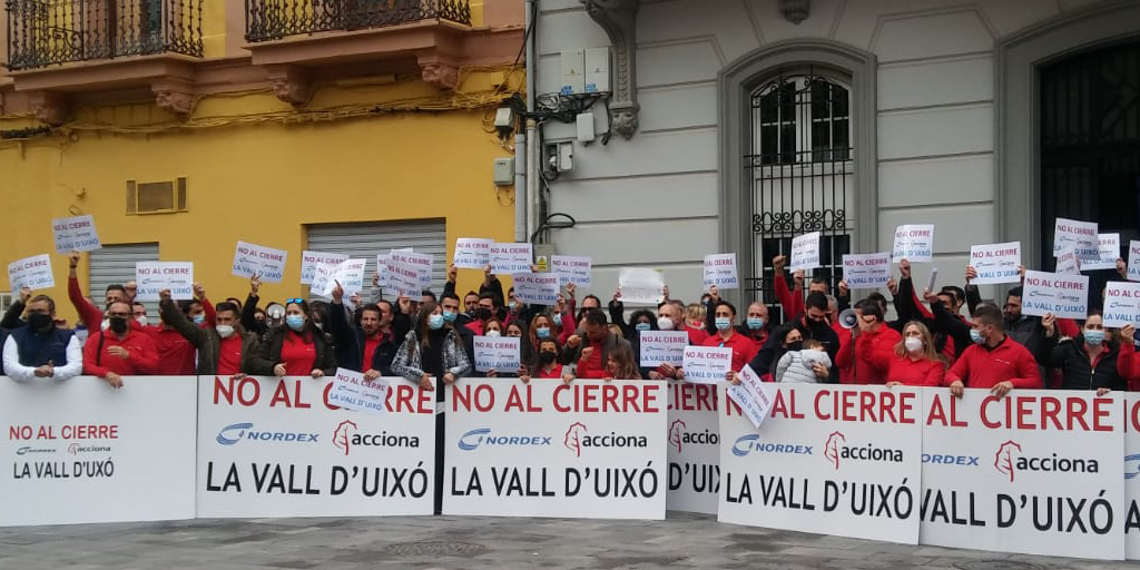 Trabajadores cristianos de Castellón califican de “indecente” el cierre de Nordex-Acciona