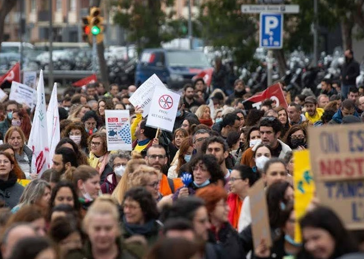Las movilizaciones de la primavera escolar en Cataluña
