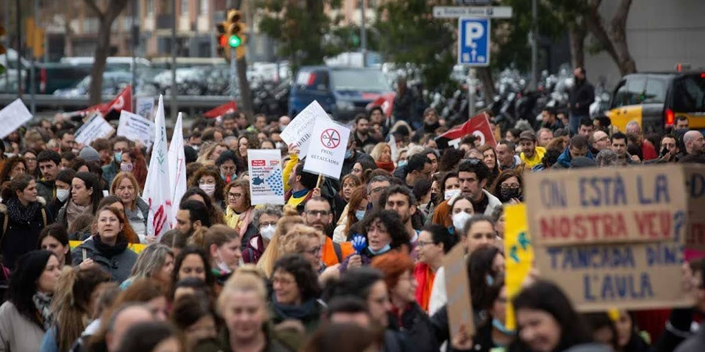 Las movilizaciones de la primavera escolar en Cataluña