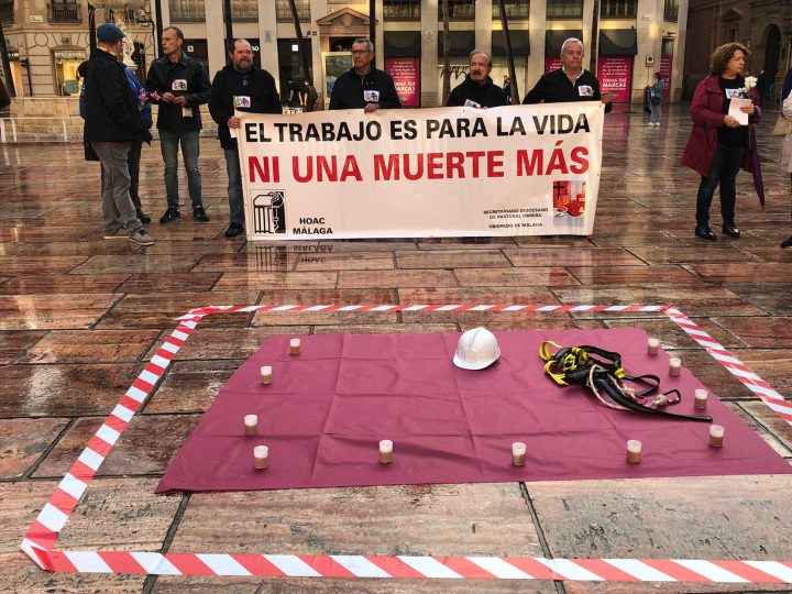 Trabajadores cristianos de Málaga claman contra la siniestralidad laboral