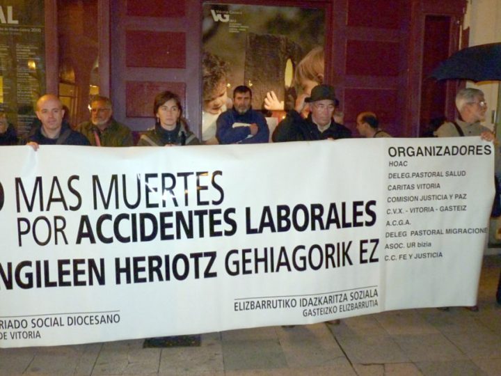 Solidaridad con las muertes en el trabajo en Vitoria