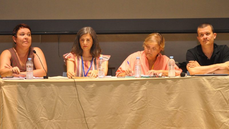 Sara García (i), Laura Barrio, Yolanda Fernández y Joanen Cunyat