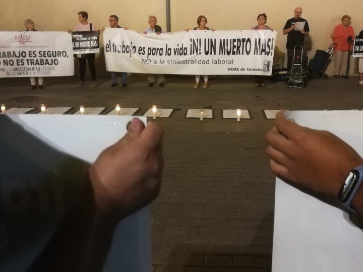 Concentración contra la siniestralidad laboral en Córdoba