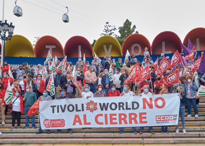 Trabajadores cristianos de Málaga apoyan la lucha de la plantilla de Tívoli World