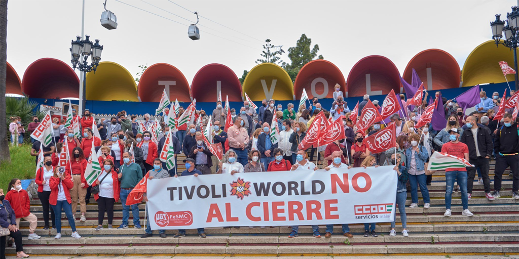 Trabajadores cristianos de Málaga apoyan la lucha de la plantilla de Tívoli World