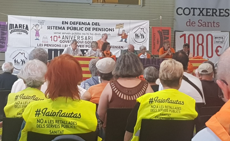 La Marea Pensionista de Cataluña reafirma su compromiso por unas pensiones dignas