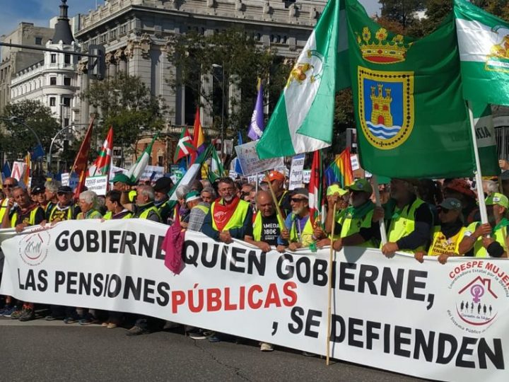 Movilizaciones pensionistas en Madrid y Granada en octubre