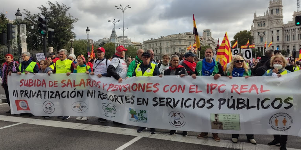 Manifestación en Madrid por la dignificación y el futuro de las pensiones públicas