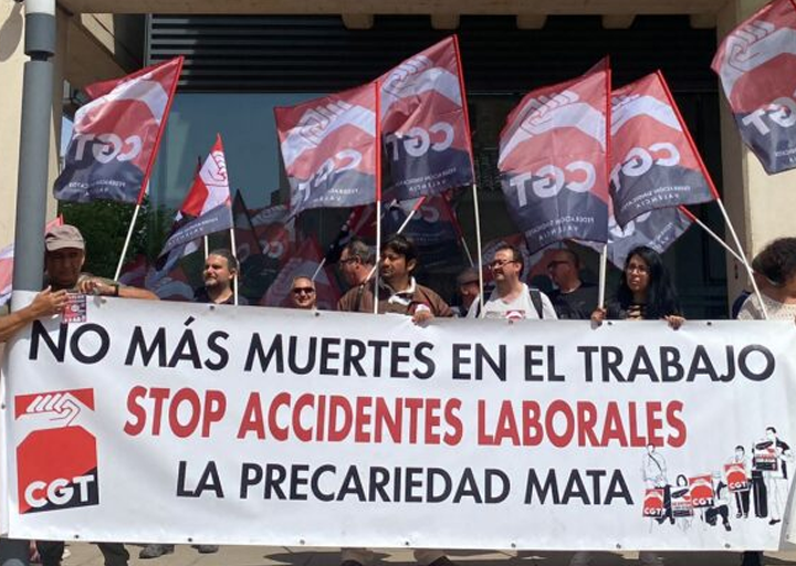 CGT lleva su campaña contra la siniestralidad laboral a Aragón