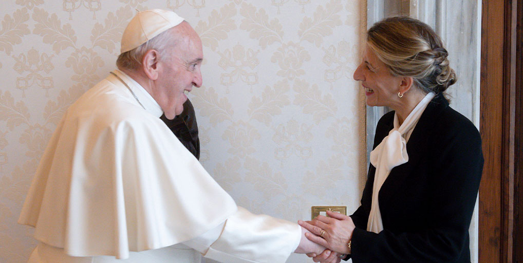 Derivadas de la reunión entre Yolanda Díaz y el Papa
