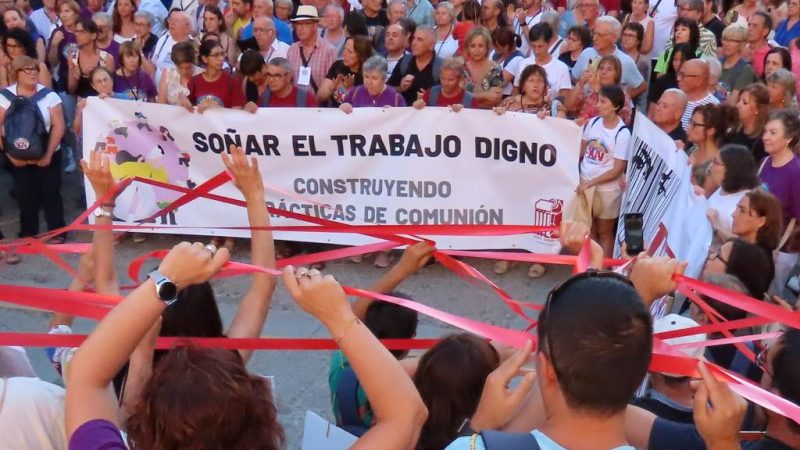 Trabajadores cristianos de Segorbe-Castellón presentan la campaña “Cuidar el trabajo, cuidar la vida” en un acto público